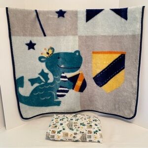 Bedtime Originals Sparky The Dragon Fleece Blanket And Matching Crib Sheet